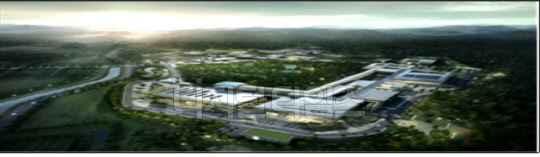 중이온가속기시설 구축 조감도.